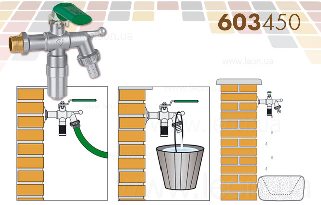 Caleffi 603 ICECAL кран садовый