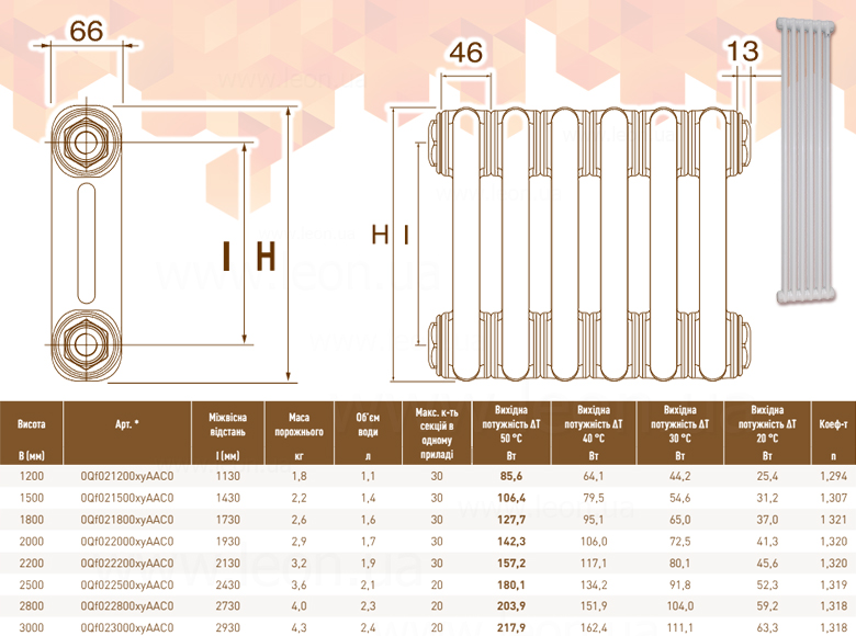Multicolumn 2 колонны 1800 мм черные