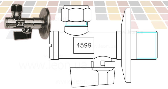 Bianchi 27210400 кран кульовий 1/2x3/8