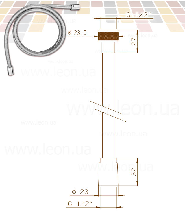 ISA 62300 Metalflex шланг для душа
